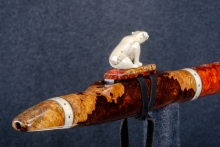 Brazilian Rosewood Burl Native American Flute, Minor, Mid G-4, #Q13D